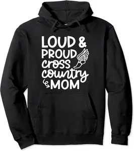 Loud And Proud Cross Country Mom Runner Track And Field Cute Pullover Hoodie - Nafeesaami Shop 87B09HCT65P9