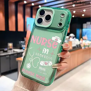 TPU Phone Case for iPhone 17 16 Plus 15 Pro Max 14 Plus 13 12 11 Air Nurse Themed Pattern Non-Yellowing Shockproof  Protection Soft Silicone Transparent Cover Cellphone Protective Smartphone Casing