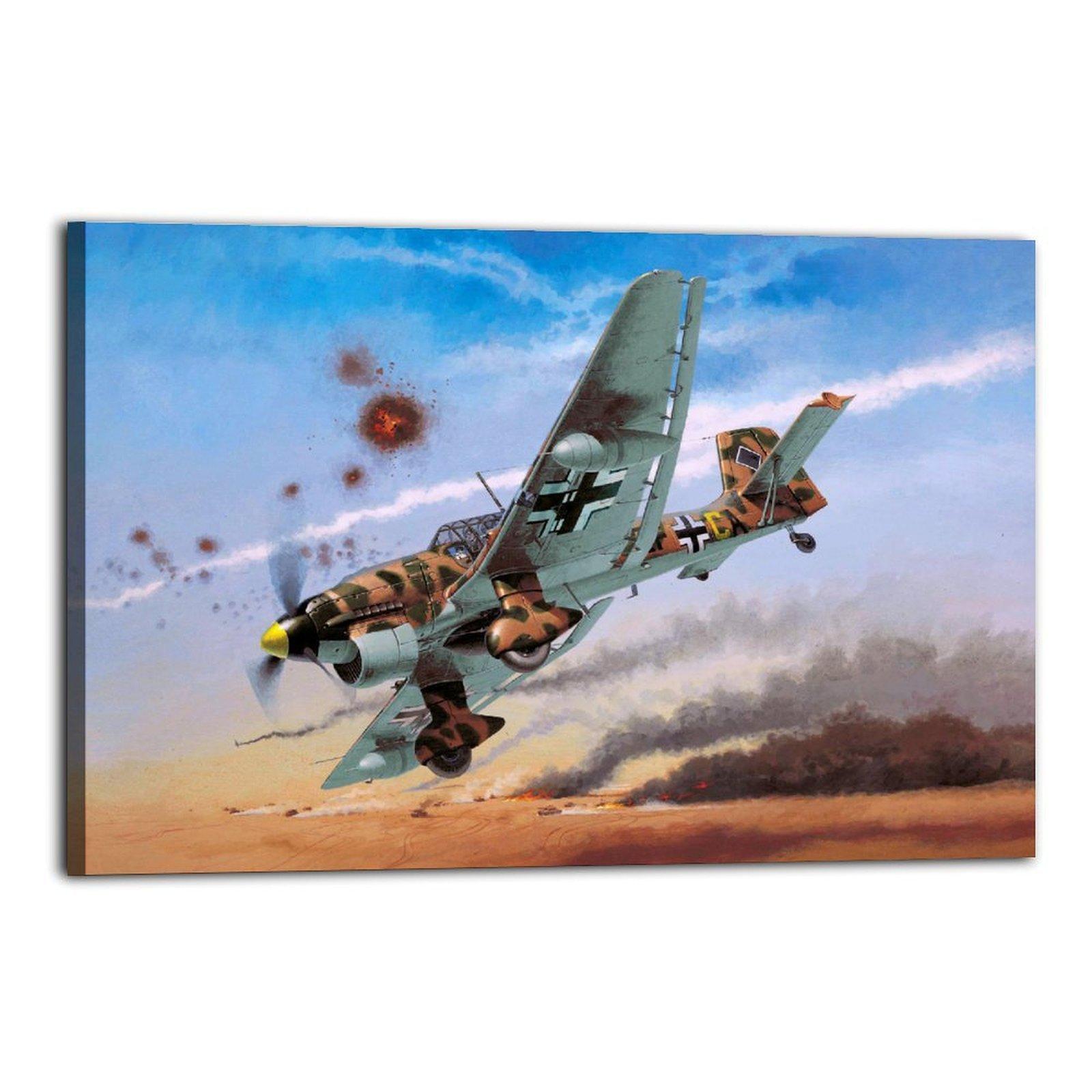 Military Fighter Poster Ju-87 Poster Decorative Painting Canvas Wall Art Picture Print Modern Family Bedroom Decor