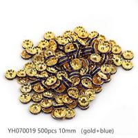 #70(10mm 500pcs) Gold/ Blue YH070019