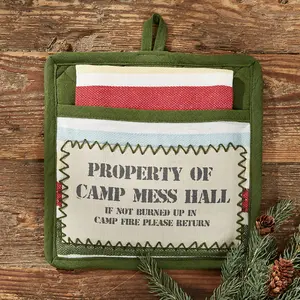 Camp Stripe Pot Holder Set