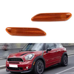 2pcs For Mini Cooper Countryman 2012 2013 2014 2015 2016 2017 R60 R61 Side Marker lamps Light Amber Lens,Replace OEM 63-13-9-802-569, 63-13-9-802-570
