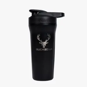 Bucked Up Insulated Stainless Steel Shaker Bottle - 27oz Double-Walled Water Bottle