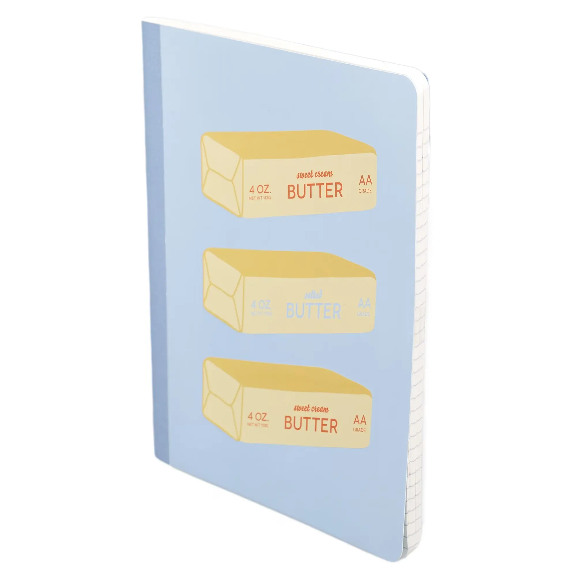 Butter Composition Notebook College Ruled 160 Pages 7.5 x 9.75 Inch Cute Vintage Style Journal with Periwinkle Blue Cover Smooth 80 GSM Paper for School Office Note Taking