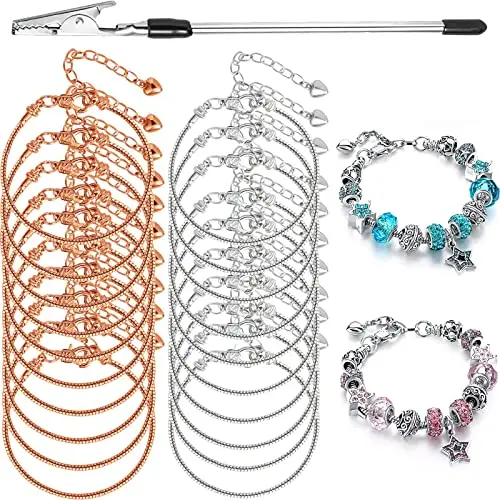 20PCS 7.87 Inch Silver and Rose Gold