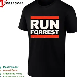 Run Forrest mashup Forrest Gump and Run DMC shirt RED