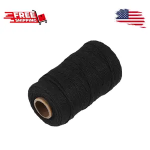 Black Natural Cotton Craft String - 328 Feet 2MM