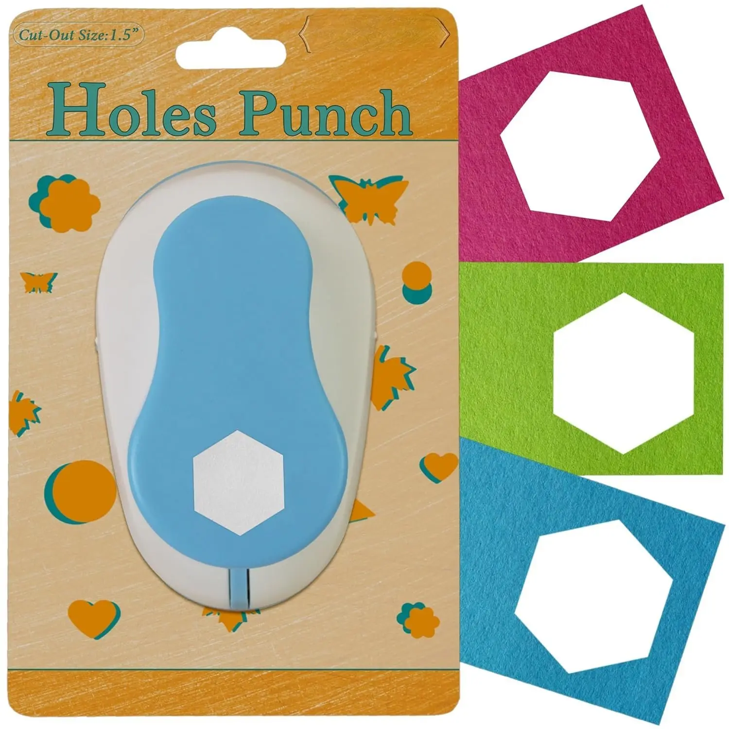 Hexagon Hole Punch for Craft - 1-Inch Paper Punch Shapes, Tool for Scrapbook, Festival Cards, DIY Arts