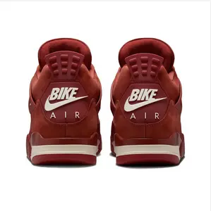Retro Mid-Top Basketball Shoes in Burgundy Suede and Mesh with Visible Air Cushioning Unit and Durable Rubber Outsole for Versatile On-Court and Casual Wear