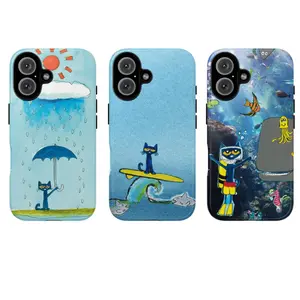 Cool Cat Phone Case, Case for ip and ss – Colorful Cartoon Art Design, Stylish Protective Cover, gift for fans, cartoon case