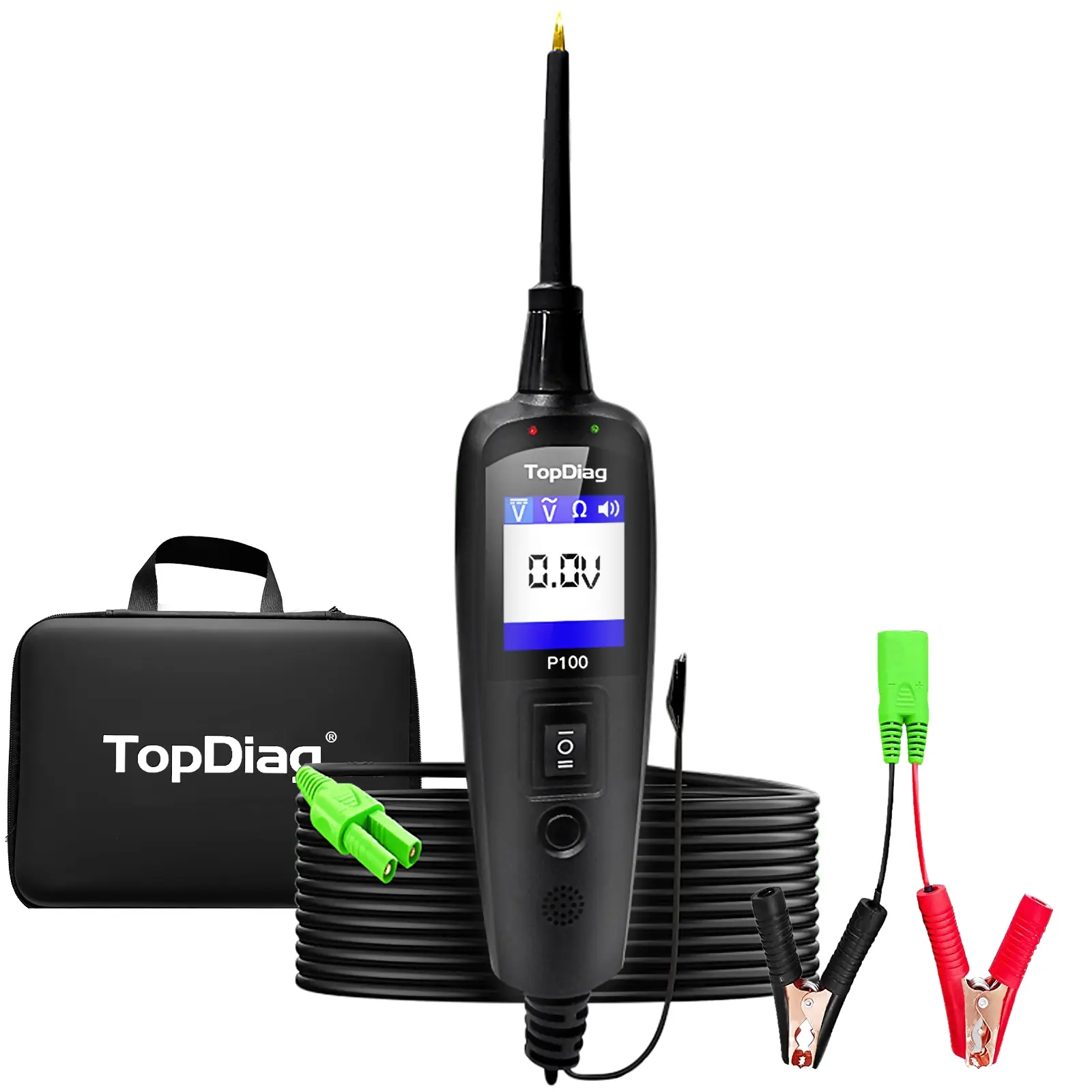 P100 Automotive Circuit Tester Power Circuit Probe Kit Car Voltage/Resistant Tester 12/24V Diagnostic Tool Component overload protection battery test Car Circuit