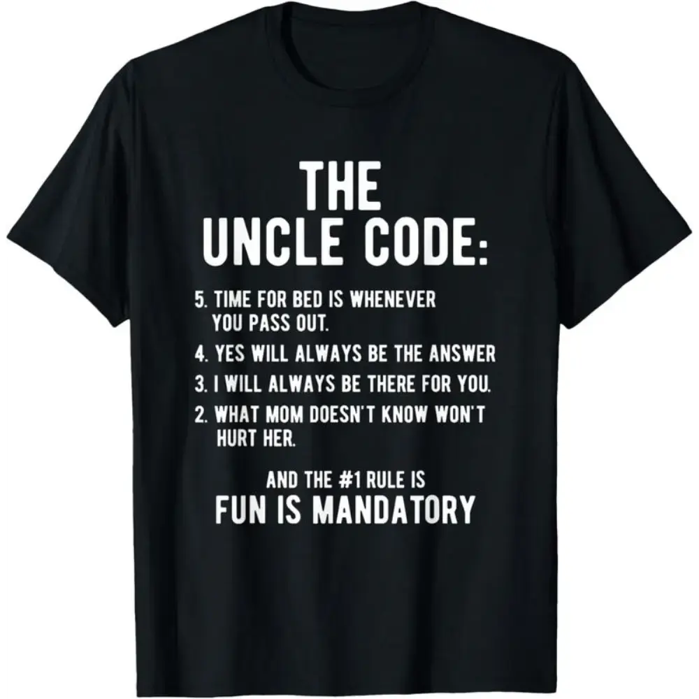 Customizable Cotton Funny Uncle Sports Top, Ideal Gift for Nephew, Unique Casual Apparel for Sports & Outdoor Activities