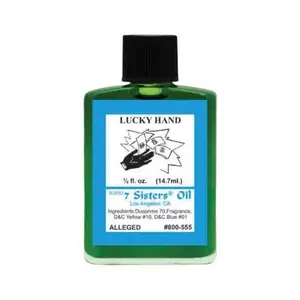 7 Sisters Lucky Hand Oil 1/2oz (Aceite Mando de la Suerte) to help you have good luck at all times with money, gambling and love