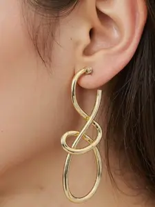 Elegant Statement Hoops Earrings for Women, High-End Large Circle Retro Design Ear Jewelry, Plated Precious Metal Alloy, All Seasons