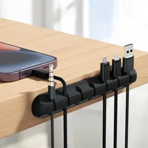 Cable Management Clip, Desktop Cable Organizer, Cable Management Holder, Desk Organizer for USB Type-C Mouse & Keyboard Cable