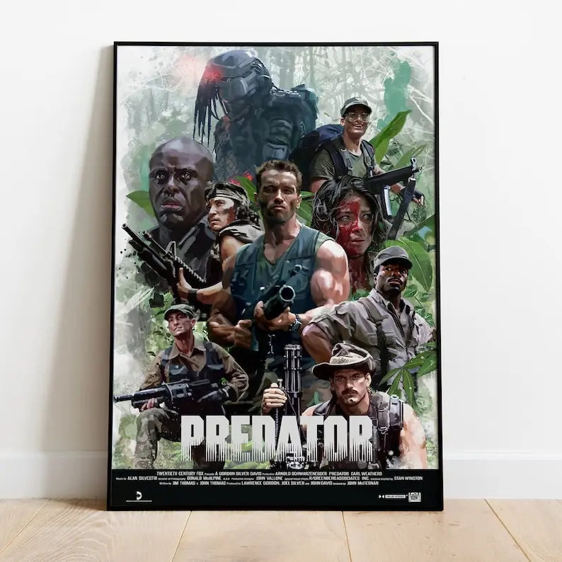 Predator Poster, Movie Print, Wall Art, Gift for Film Fans