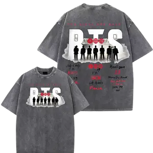 The Kings Are Back 2026 Kpop Boy Band Washed Tee, Korean Idol Group Unisex Apparel For Music Fan Fanclub Shirt, Trendy Concert Outfit, Hooligan 2.0 Graphic Apparel Gift Idea | 300326.C00759.ID03