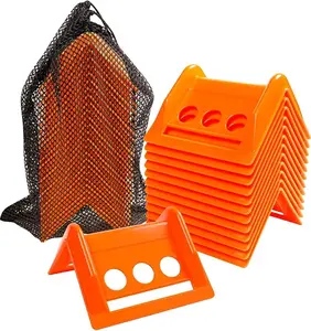 24 pack flatbed corner edge protectors with carrying case, 4" winch ratchet strap, plastic, for flatbed truck loading containers