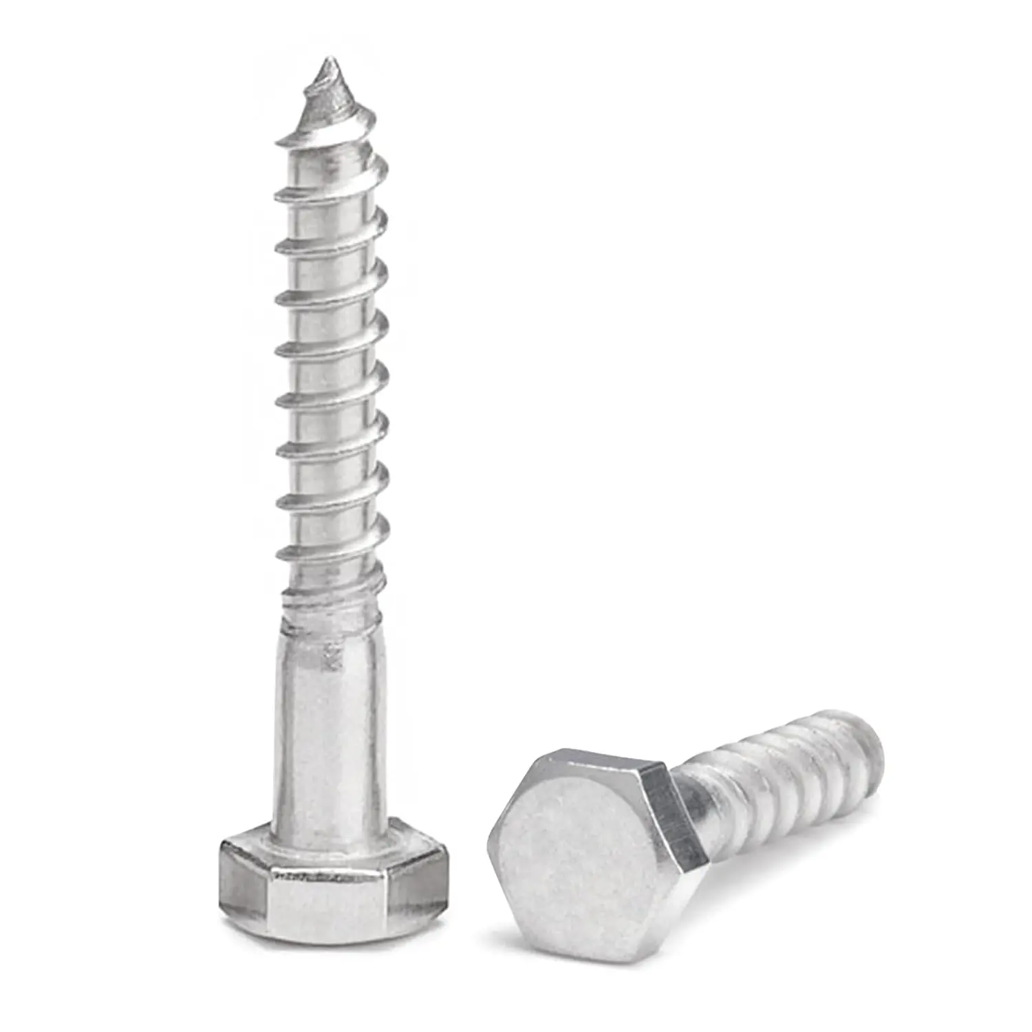 1/4 X 1-1/2" Hex  Lag Screws , 304 Stainless Steel 18-8, Hexagon   Screws Hex Lag Screws, Pack of 20