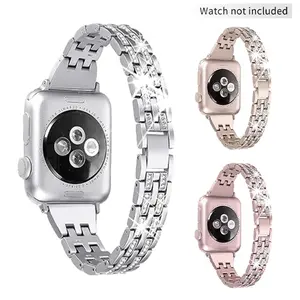 Stainless Steel Watch Band (Band Only), Fashionable Watch Band for Women, Watch Band for iWatch Ultra Series SE 9 8 7 6 5 4 3 2 1, Smart Watch Accessories