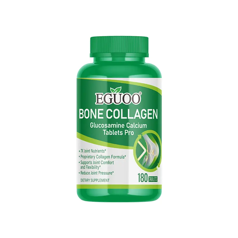 EGUOO Bone Collagen Glucosamine Calcium Tablets Pro 180 Tablets - Supports Joint Comfort and Flexibility