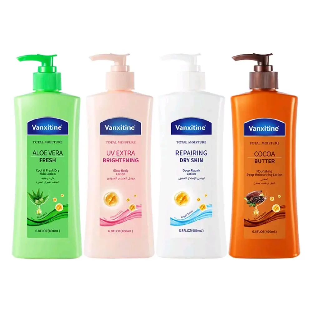 Vanxitine Total Moisture Body Lotion 400ml | Aloe Vera, Cocoa Butter, Brightening, Repairing Dry Skin Moisturizer