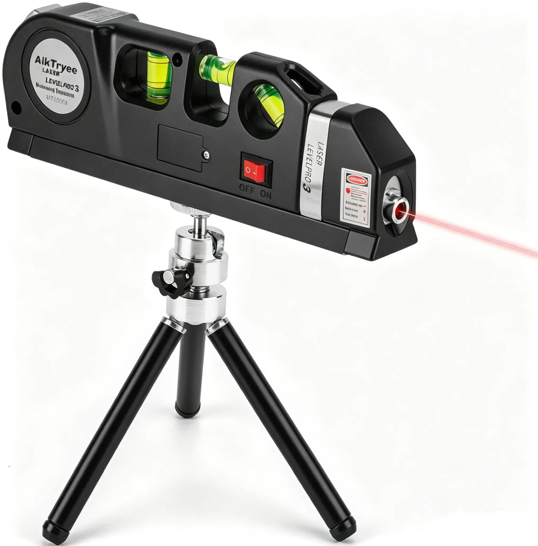Laser Level Tool Multifunction Kit (including Standard Cross-Line Laser Level, 8 ft/2.5 m Metric Measuring Ruler, and Tripod Stand), Suitable for Wall-Mounted Cabinet Installation and Tile Wall Construction.#SummerWins#DealsForYouDays#father's day gift