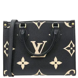 Pre-owned Louis Vuitton Leather Shoulder Bags Onthego PM Monogram Empreinte Shoulder Bag Bicolor