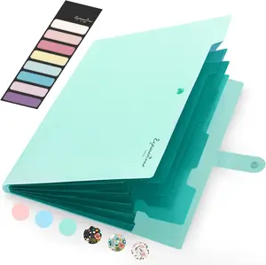 “Letter-Size Accordion File Folder – Expanding School & Office Document Organizer, Portable Paper Filing Folder, Green”