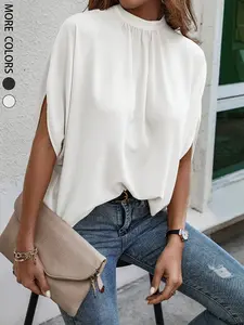 Women's Casual Loose Batwing Sleeve Shirt, Comfortable and Stylish Top for Daily Wear, Perfect for Relaxed and Everyday Use