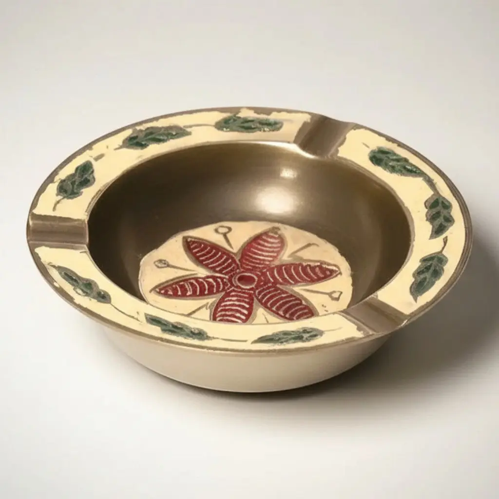 Wildflower Solid Brass Ashtray & Trinket Dish