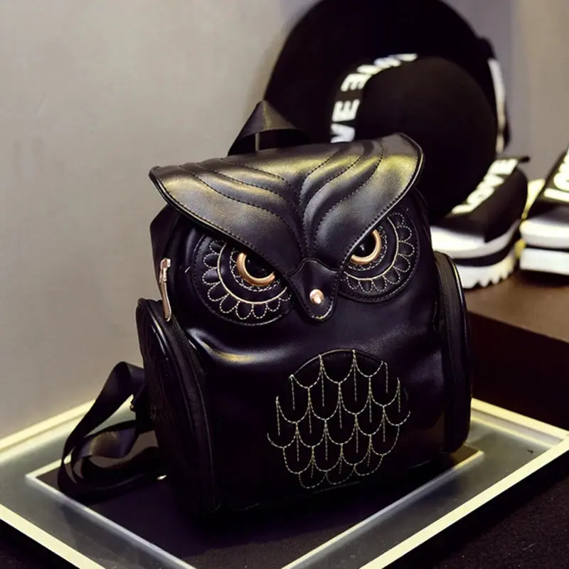 PU Embossed Owl Backpack