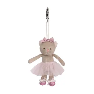 Bukowski Bears Albertina Cat Ballerina Plush Bag Charm Keychain with Tutu and Bow
