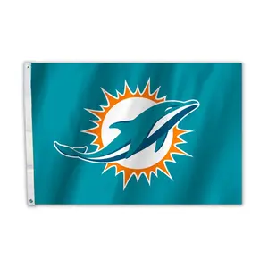 Fremont Die  2 x 3 in. Miami Dolphins All-Pro Flag