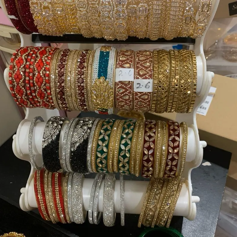 4 Tier Bangle Bracelet Stand for Women Ideal for Everyday Wear for Colorful Indian Bangles and Bracelets Plastic Material Easy to Assemble and Store Jewelry Gift