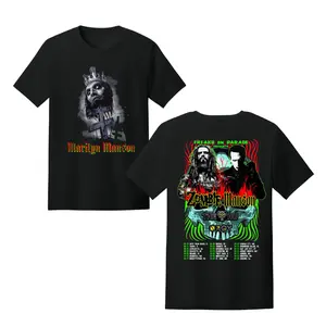 Marilyn Manson Rob Zombie 2026 Tour Graphic T-Shirt USA – Double Sided Gothic Metal Men Women Tops