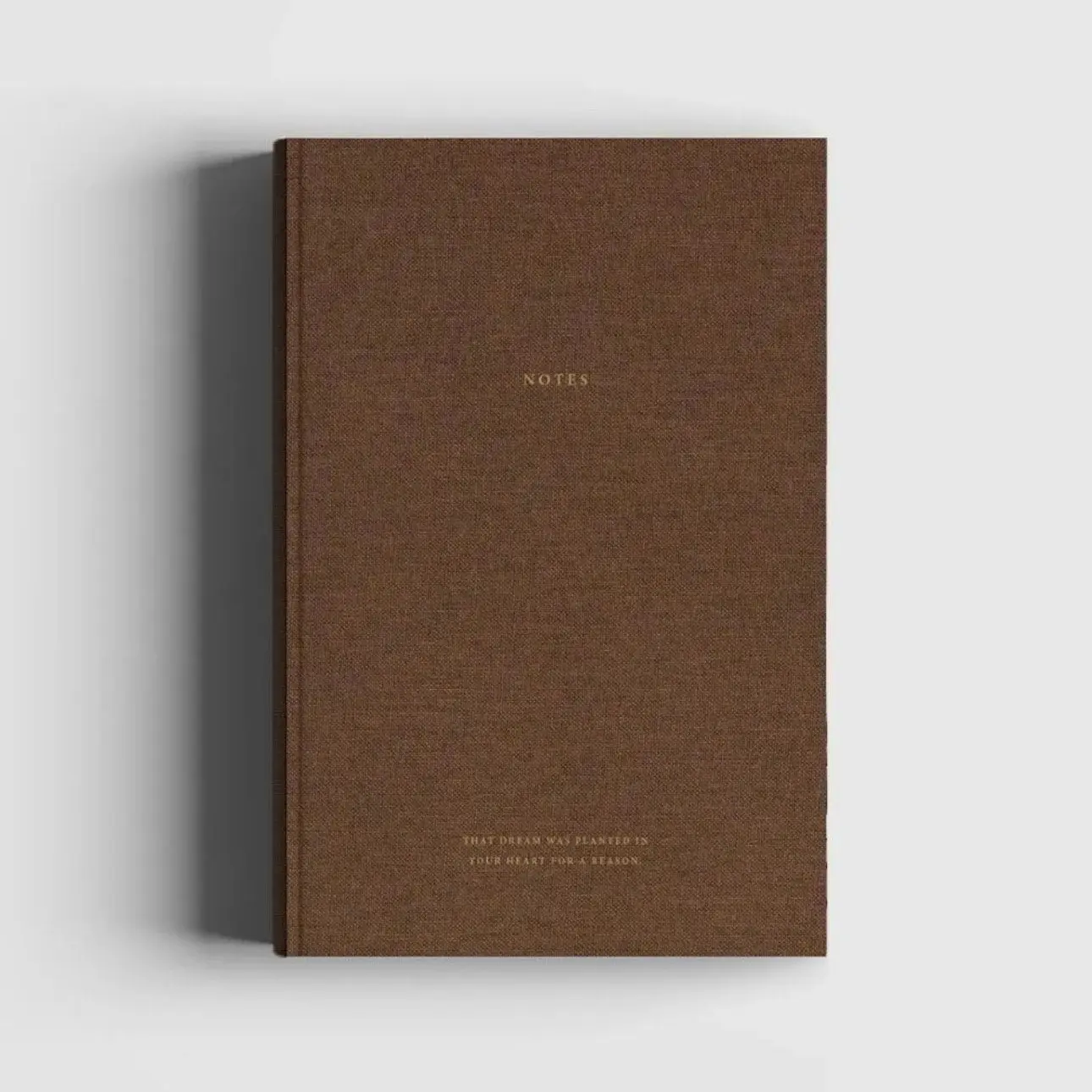 Pre-Order Brown Linen & Golden Notebook - Lined Pages