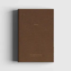 Pre-Order Brown Linen & Golden Notebook - Lined Pages