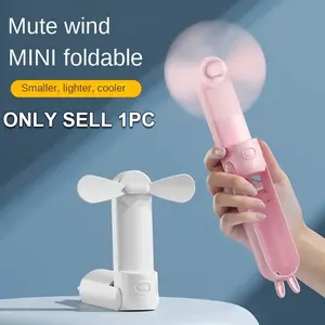 MINI Foldable Handheld Fan Compact Pocket Size Brushless Motor USB Rechargeable for Beach Camping & Daily Use