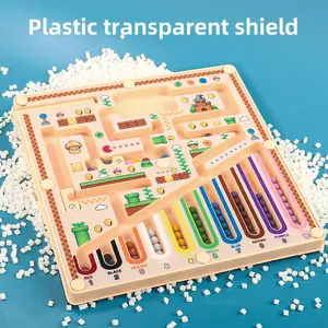 Children Magnetic Maze Rolling Ball Focus Training Toy, Writing Logic Thinking Early Education Gift for Boys Girls Age 3+