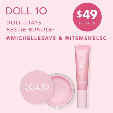 Doll-idays Bestie Bundle // Liquid Filter Foundation and  Pink Power Brightening Treatment Powder Makeup