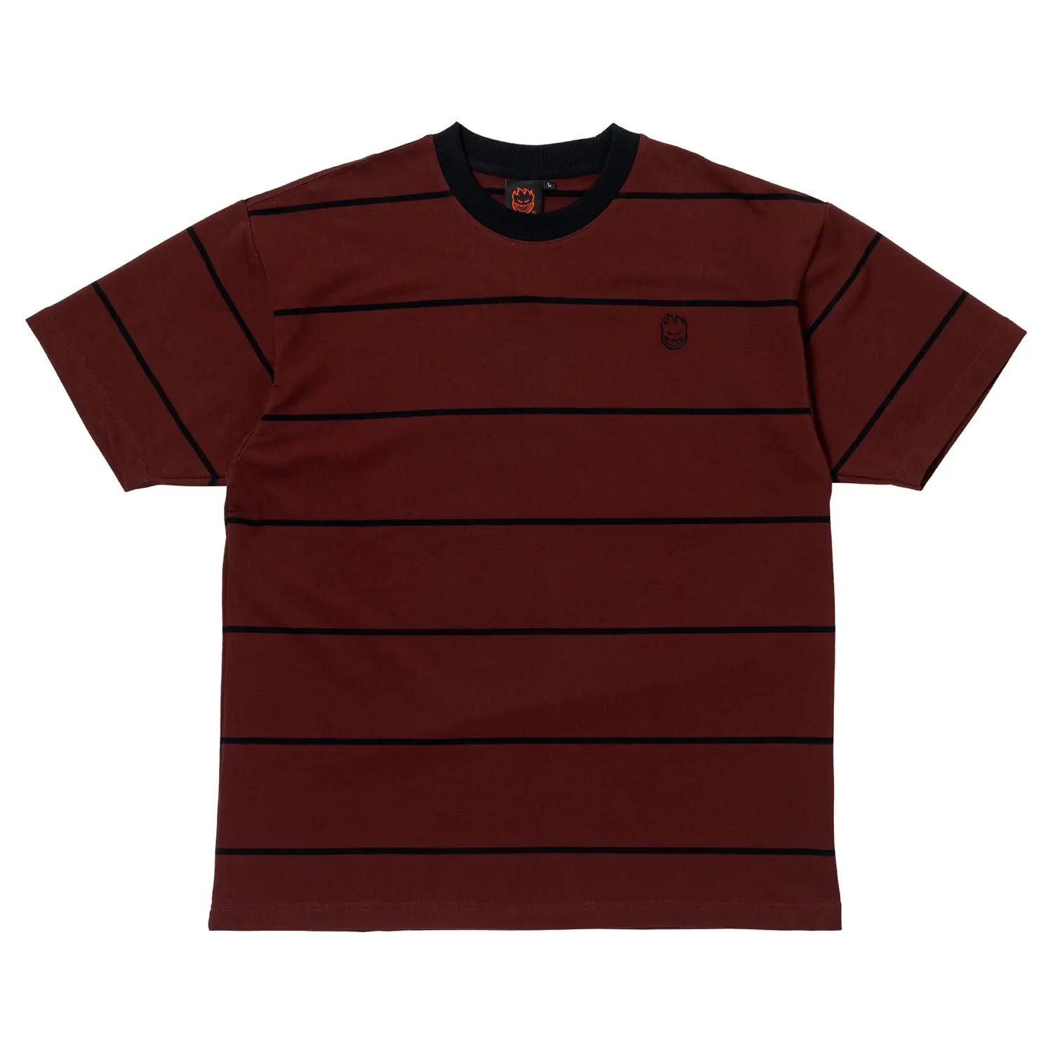 Spitfire Wheels Shirt Bighead Embroidered Stripe Burgundy/Black