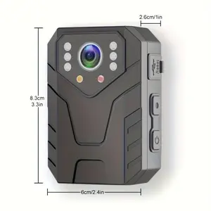 1pc HD-720P Body Camera, Portable Body Camera, Night Vision, Wide Angle Red Blue Light Alarm, Long Battery Life, Video Recorder for Personal Safety Record