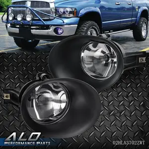 Fit For 02-08 Ram 1500 03-09 2500 3500 Bumper Fog Lights Driving Lamps + Bezel