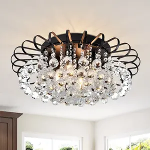 Corridor Bedroom Dining Room Crystal Ceiling Light - E12/Wall Control