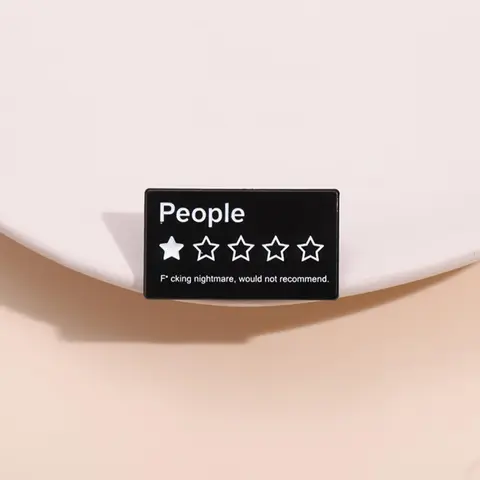 Cute Rectangle Shaped Brooch, Novelty Letters Design Badge for Clothes & Hat & Backpack Decor, Fashionable Kawaii Accessories As Gift for Men & Women, Creative Safety Pin for Party, People