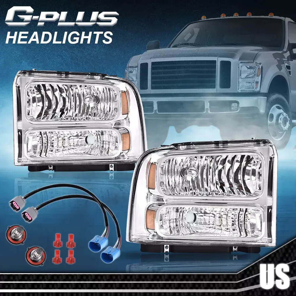 G-PLUS LED Headlight Kit, New Conversion Headlight Assembly for 1999-2004 Ford F250/F350 & Super Duty Excursion