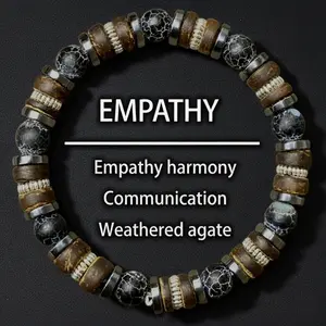 Bohemian Style Beaded Bracelet - Elegant Artificial Agate Fashion Jewelry, Unisex Gift for Party & Daily Wear