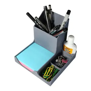 3D Printed Desk Organizer – Multi-Compartment Pen, Paper Clip & Sticky Note Holder