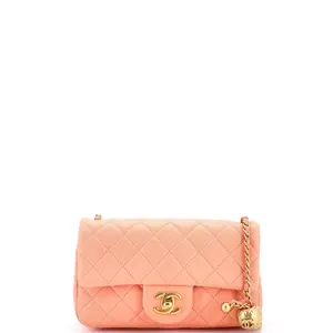 Pre-owned CHANEL material Messenger Bags Pearl Crush Flap Bag Quilted Lambskin Mini by Rebag